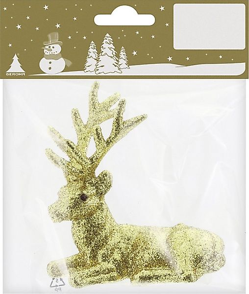 Rodermund Dekofigur Dekofigur Hirsch mit Glitzer Kunststoff 9 x 10 cm günstig online kaufen