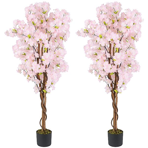 Kunstbaum Kirschblütenbaum, COSTWAY, Höhe 150 cm, günstig online kaufen