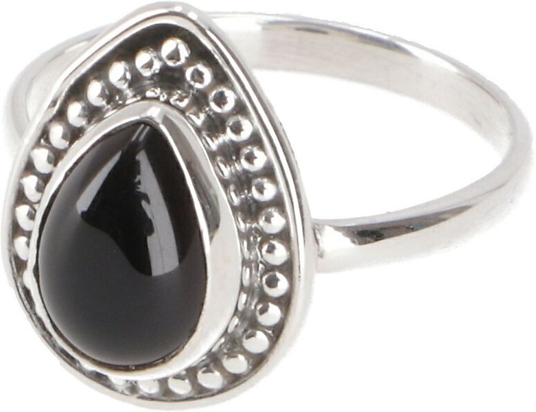 Guru-Shop Silberring Boho Silberring, filigraner Edelsteinring - Onyx günstig online kaufen