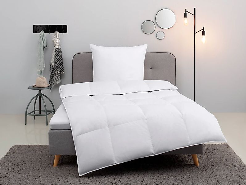 my home Daunenbettdecke + Kopfkissen "Cavanelle Bettdecke 135x200 cm, 155x2 günstig online kaufen