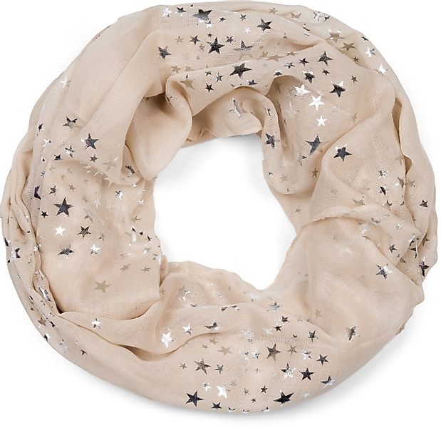 styleBREAKER Loop Loop Schal mit Metallic Sterne Print, (1-St) günstig online kaufen