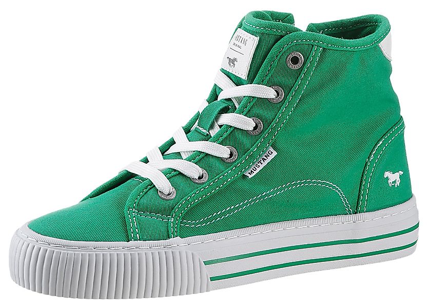 Mustang Shoes High-Top-Sneaker, Freizeitschuh, Schnürboots, Plateau, günstig online kaufen
