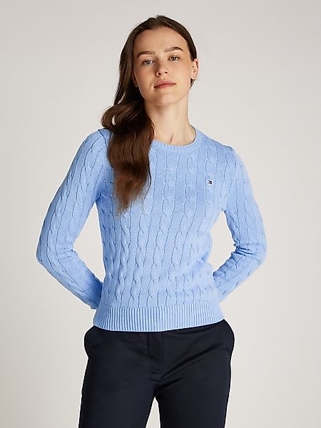 Tommy Hilfiger Rundhalspullover CO CABLE VAR günstig online kaufen