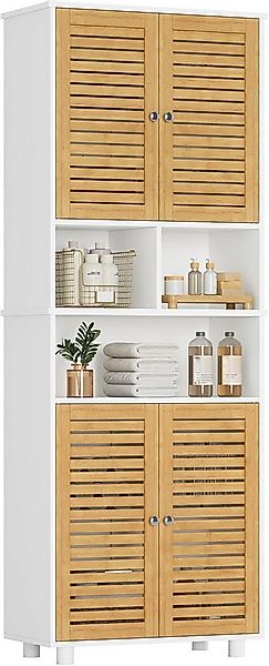 MSMASK Hochschrank Badezimmerschrank mit 3 offenen Fächern und verstellbare günstig online kaufen