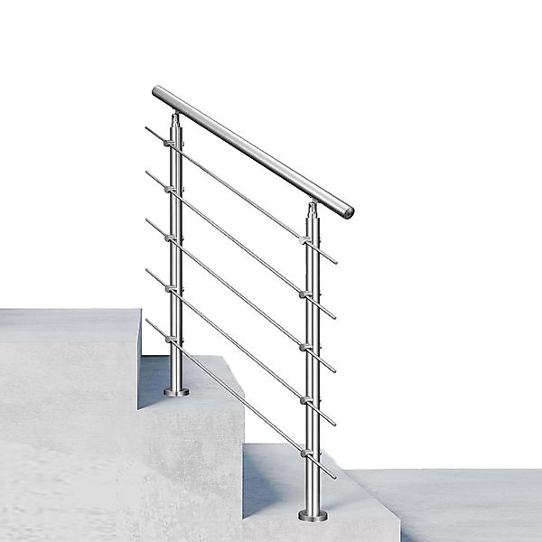 Duschparadies Edelstahl Geländer 80 cm mit 5 Querstäben für Innen und Außen günstig online kaufen