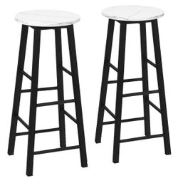 COSTWAY Barhocker (2er Set), Marmor, mit günstig online kaufen