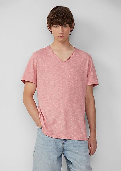 QS Kurzarmshirt T-Shirt T-Shirt in Melange günstig online kaufen