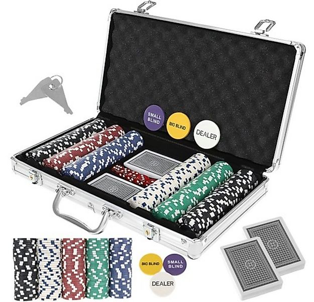 ISO TRADE Sammelkarte Pokerkoffer Tischspiel, Set mit 300 Chips im Koffer T günstig online kaufen