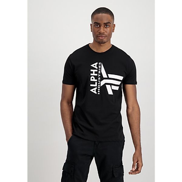Alpha Industries  T-Shirts & Poloshirts Half Logo Foam T-Shirt - black günstig online kaufen