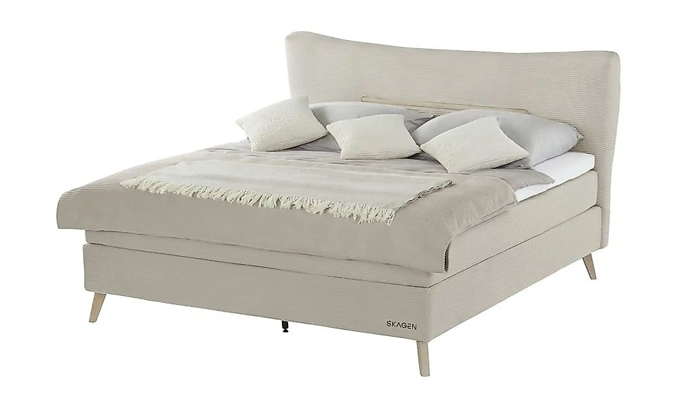 SKAGEN STUDIO Boxspringbett  Vestre ¦ beige ¦ Maße (cm): B: 174 H: 123 Bett günstig online kaufen