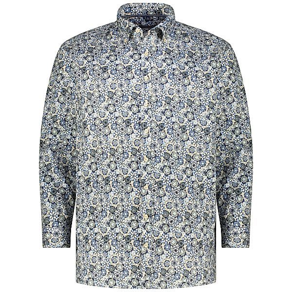 CASA MODA Freizeithemd mit Allover-Print Farbe blau Größe: 5XL günstig online kaufen