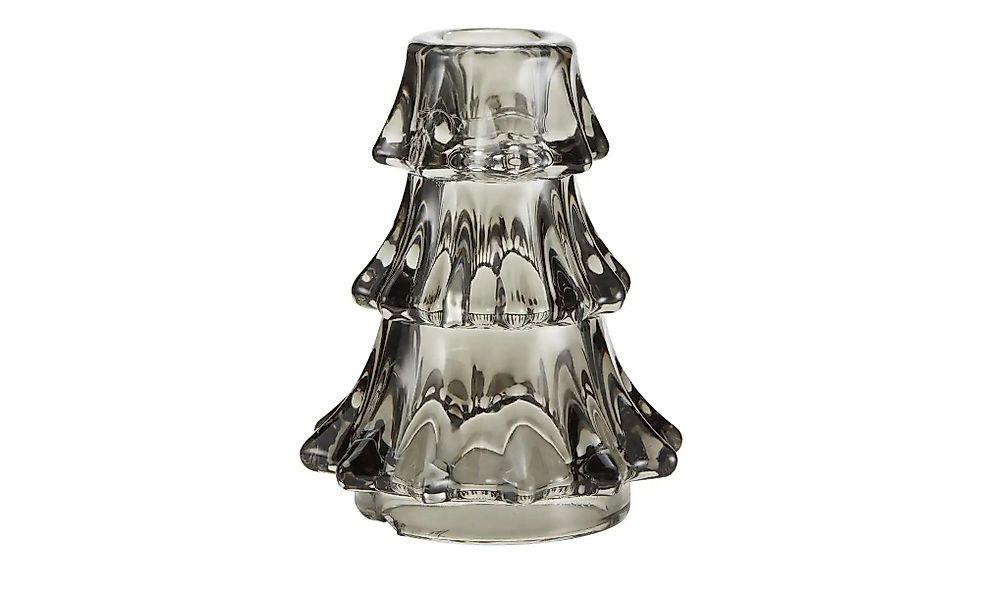 Kerzenhalter Tanne   ¦ grau ¦ Glas ¦ Maße (cm): H: 10,5  Ø: 8.2 Accessoires günstig online kaufen