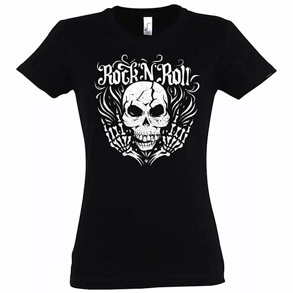 Youth Designz T-Shirt Skull Rock and Roll Damen Shirt im Fun-Look Mit modis günstig online kaufen