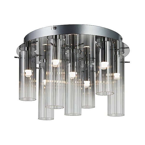 Lucande LED Deckenleuchte Korvitha 10020070 Dimmbar Modern in Alu aus Glas günstig online kaufen