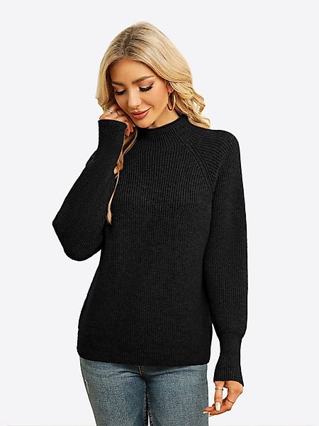 Imily Bela Sweater Damen Lockerer pullover mit Stehkragen (Packung, 1-tlg., günstig online kaufen