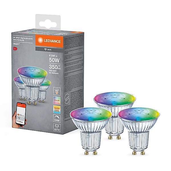 LEDVANCE SMART+ WiFi SPOT GU10 Multicolour 50 45 ° 4.9 W/2700…6500 K GU10 - günstig online kaufen