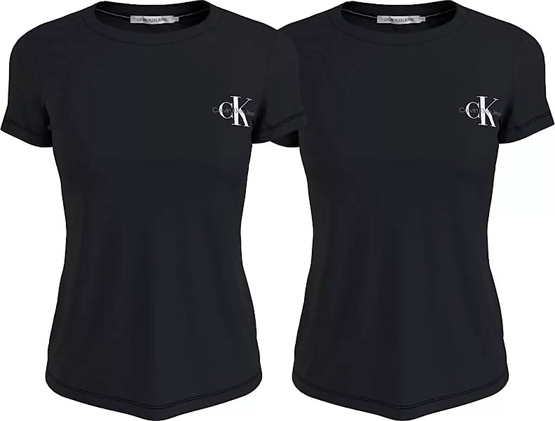 Calvin Klein Jeans Rundhalsshirt 2-PACK MONOLOGO SLIM TEE (Packung, 2-tlg., günstig online kaufen