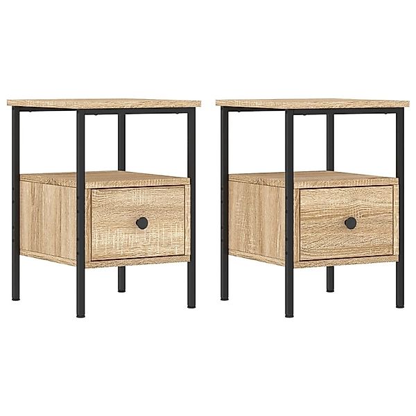 vidaXL Nachttisch Nachttische 2 Stk. Sonoma-Eiche günstig online kaufen