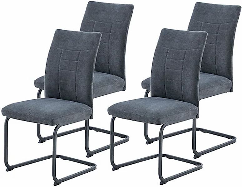 HELA Freischwinger »AUGUSTA« (Set) 4 Stk.XL-Sitzbreite, Wellenfederung, 140 günstig online kaufen