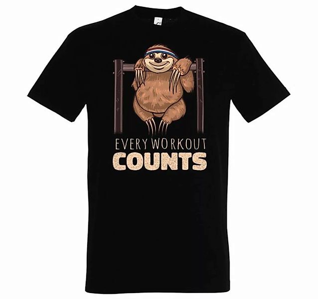Youth Designz T-Shirt Every Workout Counts Gym Faultier Herren Shirt im Fun günstig online kaufen
