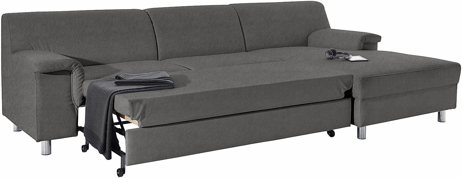 INOSIGN Ecksofa "Jamie, modern und elegant, Fußhöhe 9cm, L-Form,", wahlweis günstig online kaufen