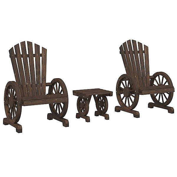 vidaXL 3-Tlg Garten-Lounge-Set Massivholz Tanne 3207122 günstig online kaufen