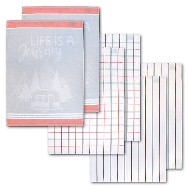 Dyckhoff Geschirrtuch "Journey, mit 3 verschiedenen Motiven, LIFE IS A JOUR günstig online kaufen