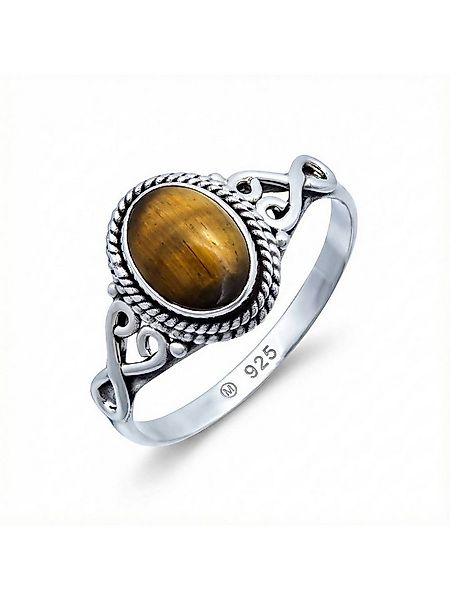 mantraroma Silberring BAGHIMI oval aus 925 Silber mit Tigerauge (Ring mit S günstig online kaufen