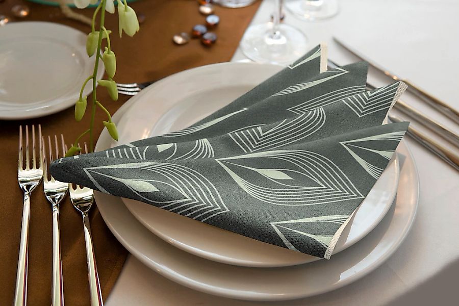 Adam Stoffserviette "Feathers" GOTS organic,zertifiziert durch CERES 0242Ma günstig online kaufen