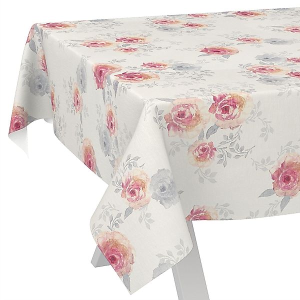 ANRO Tischdecke Wachstuch abwaschbar Rosen Tischwäsche günstig online kaufen