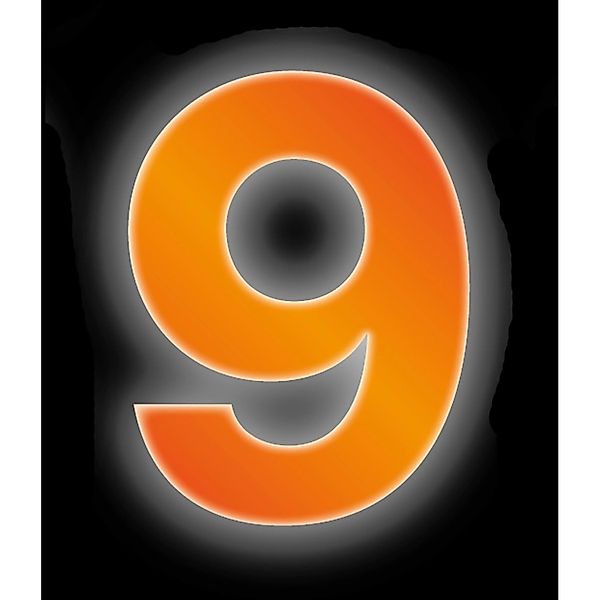 Conacord Klebezahl 9 Reflektierend 8 cm Orange günstig online kaufen