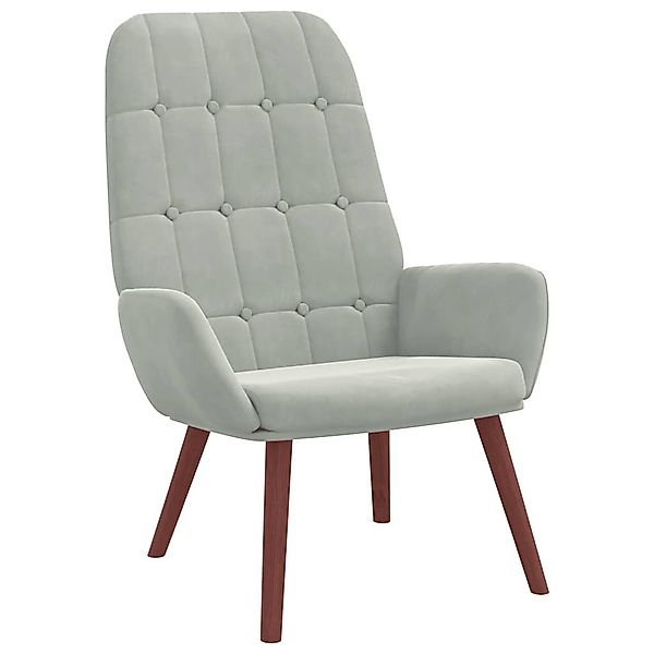 vidaXL Sessel Relaxsessel Hellgrau Samt (1-St) günstig online kaufen