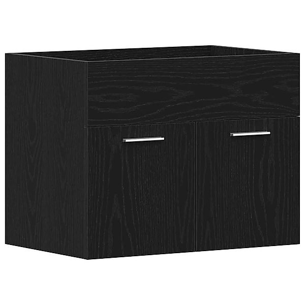 vidaXL Badezimmer-Set Waschbeckenunterschrank Schwarz Eichen-Optik 60x38,5x günstig online kaufen