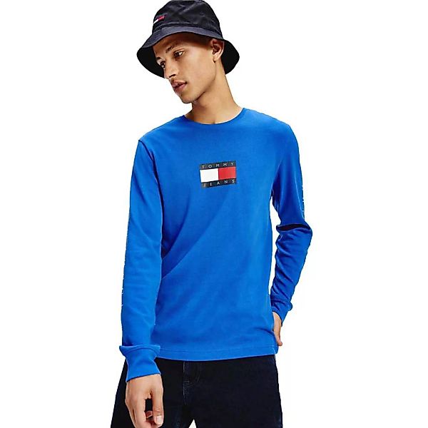 Tommy Jeans Box Flag Langarm-t-shirt XL Providence Blue günstig online kaufen