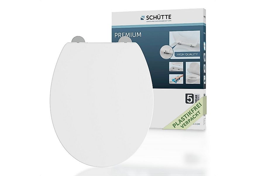 Schütte WC-Sitz WHITE, aus Kunststoff, mit Absenkautomatik und Schnellversc günstig online kaufen