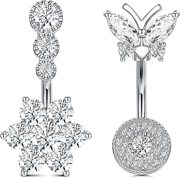 vcmart Bauchnabelpiercing 2stk Bauchnabelpiercing Herz 10mm günstig online kaufen