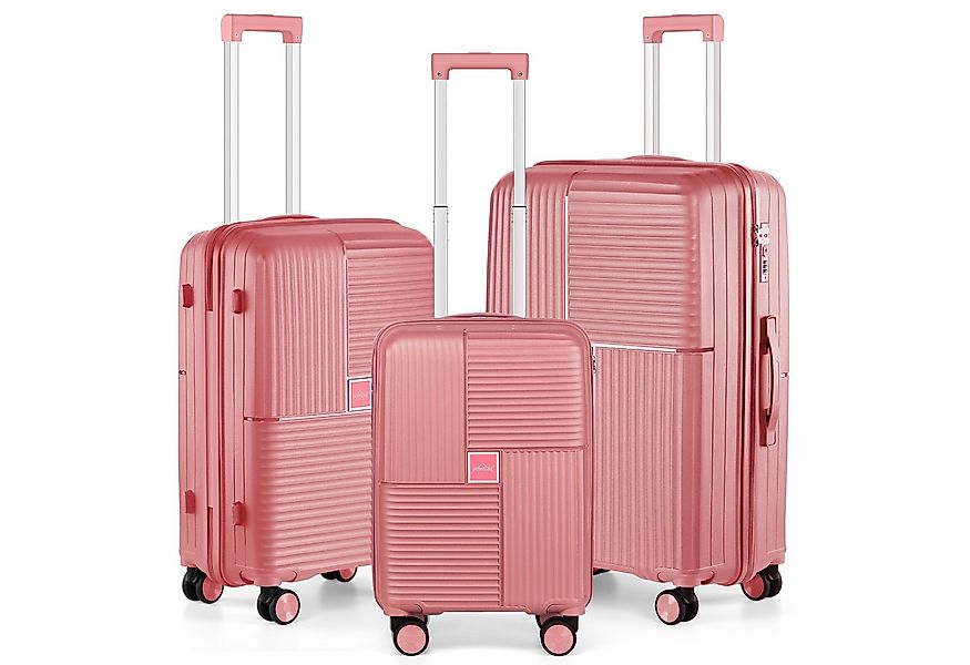 HOMELUX Kofferset Trolleyset Reisekoffer 3er ABS Hartschalen-Koffer, 4 Roll günstig online kaufen