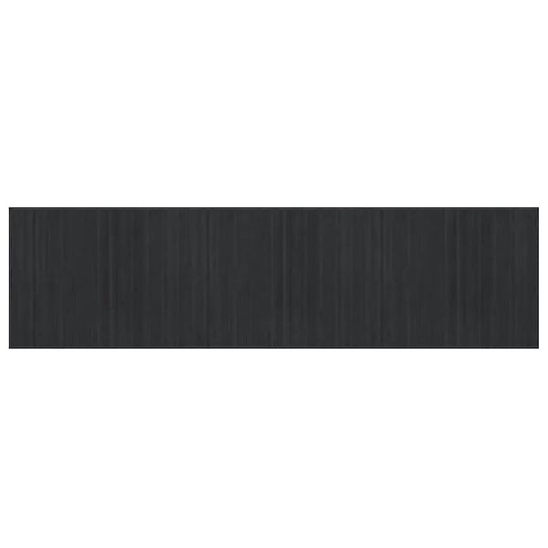 vidaXL Teppich Rechteckig Grau 80x300 cm Bambus 376916 günstig online kaufen