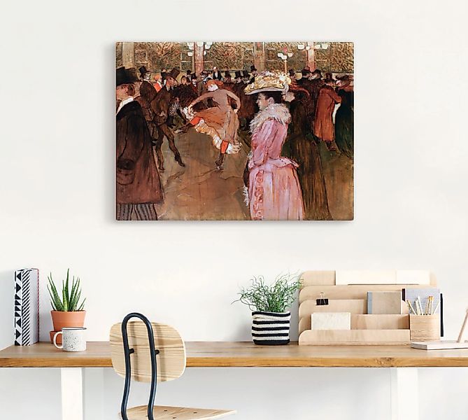Artland Leinwandbild »Der Tanz im Moulin Rouge, 1890«, Gruppen & Familien, günstig online kaufen
