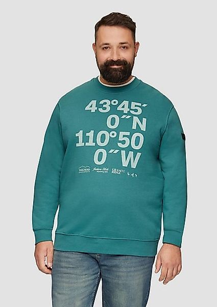 s.Oliver Sweatshirt Sweatshirt mit Flock-Print Applikation günstig online kaufen