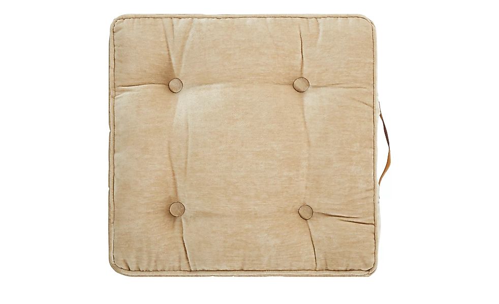 HOME STORY Boxkissen  Ada - beige - 100% Polyesterfüllung - 45 cm - 8 cm - günstig online kaufen