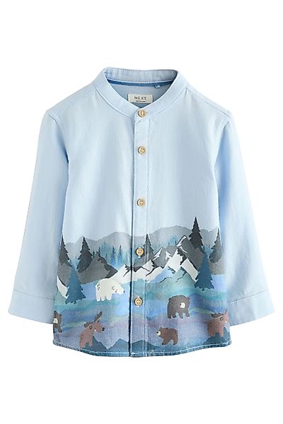 Next Langarmhemd Langärmeliges Hemd mit Weihnachtsprint günstig online kaufen