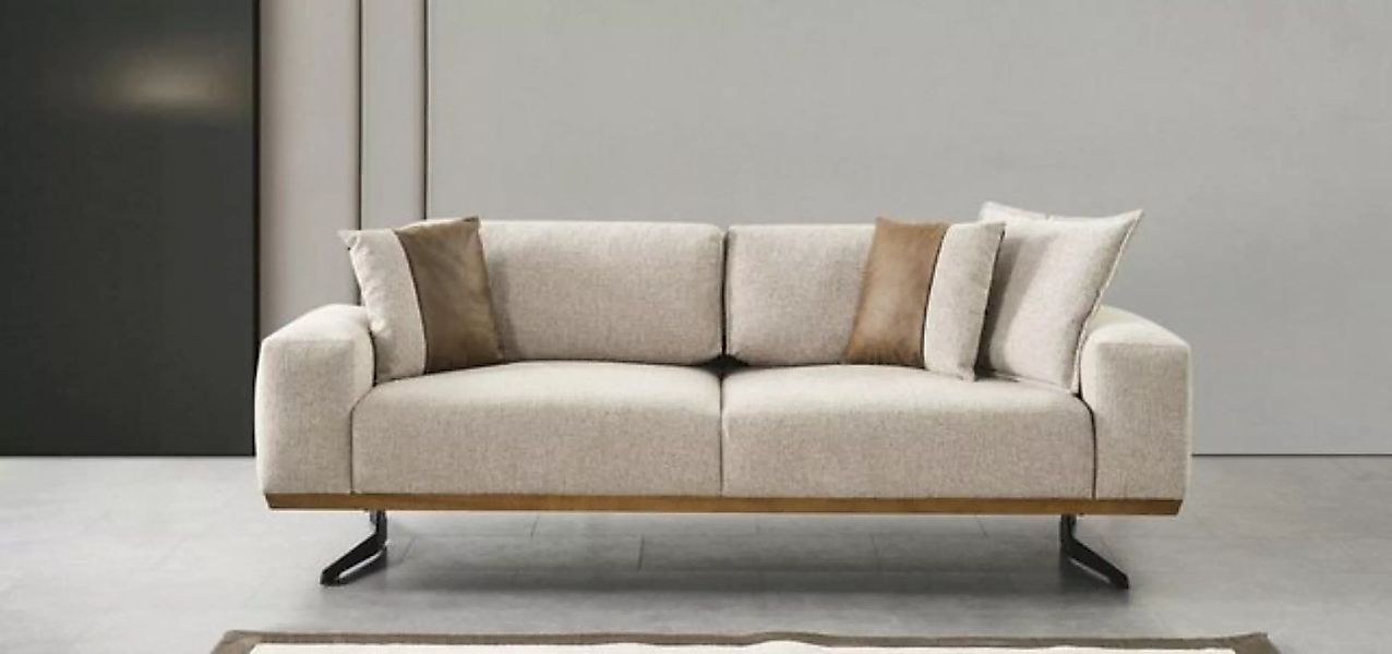 JVmoebel 3-Sitzer Designer Dreisitzer Sofa Beige Farbe Luxus Möbel in Wohnz günstig online kaufen