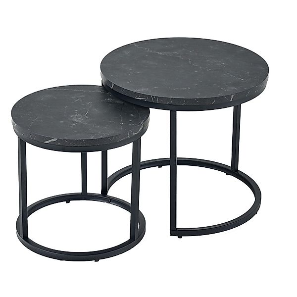 riess-ambiente Couchtisch ELEGANCE Ø45cm schwarz (Set, günstig online kaufen