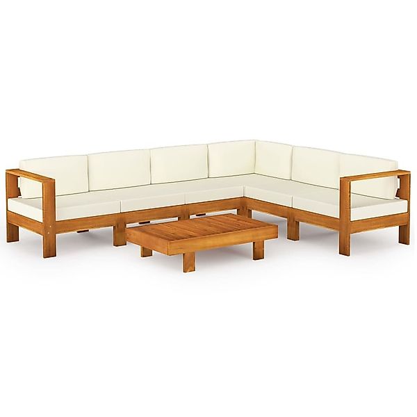 vidaXL Gartenlounge-Set 7-teiliges Garten-Lounge-Set mit Kissen günstig online kaufen