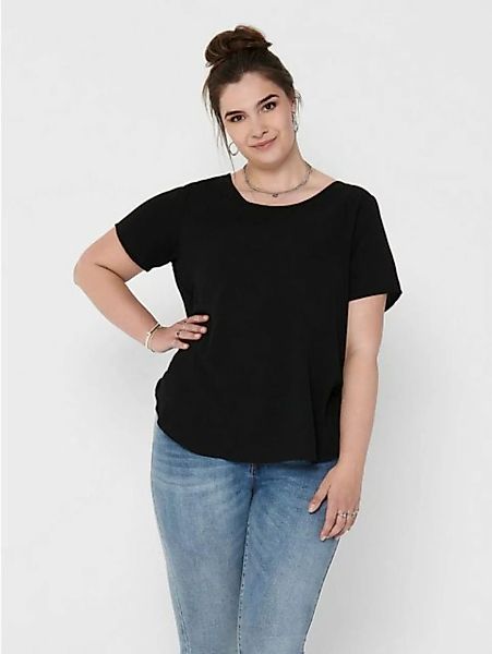 ONLY CARMAKOMA Blusenshirt Kurzarm Design Bluse Plus Size Curvy Shirt CARVI günstig online kaufen