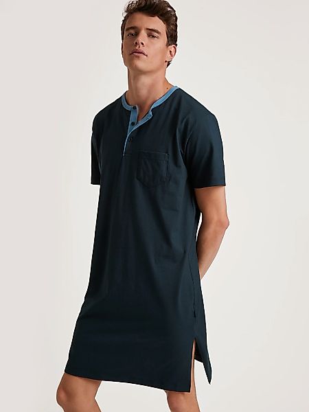 CALIDA Nachthemd "Relax Essentials", Knopfleiste, Kurzarm, Pure Cotton, wei günstig online kaufen