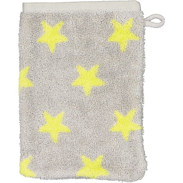 Cawö Handtücher NEW STARS Sterne klein 6261 - Farbe: platin/lime - 75 - Was günstig online kaufen