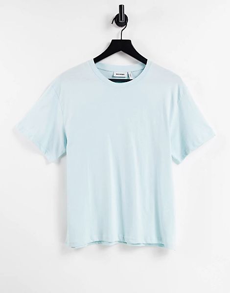 Weekday – Alanis – T-Shirt aus Bio-Baumwolle in Hellblau günstig online kaufen