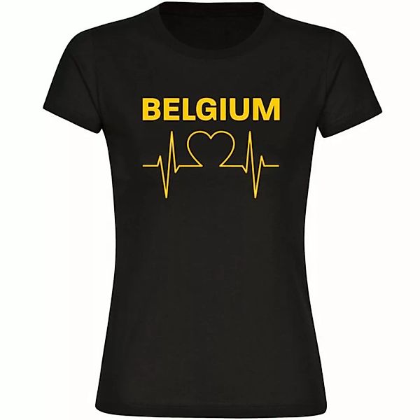 multifanshop T-Shirt Damen Belgium - Herzschlag - Frauen günstig online kaufen